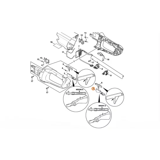 STIHL  Dźwignia przełącznika 4852 435 2401